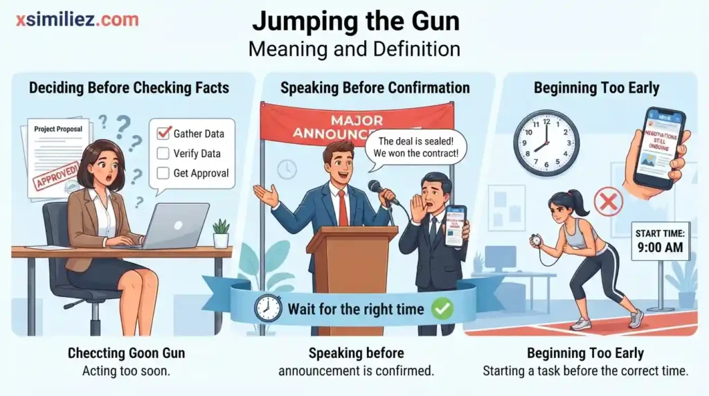 Jumping the Gun Meaning and Definition
