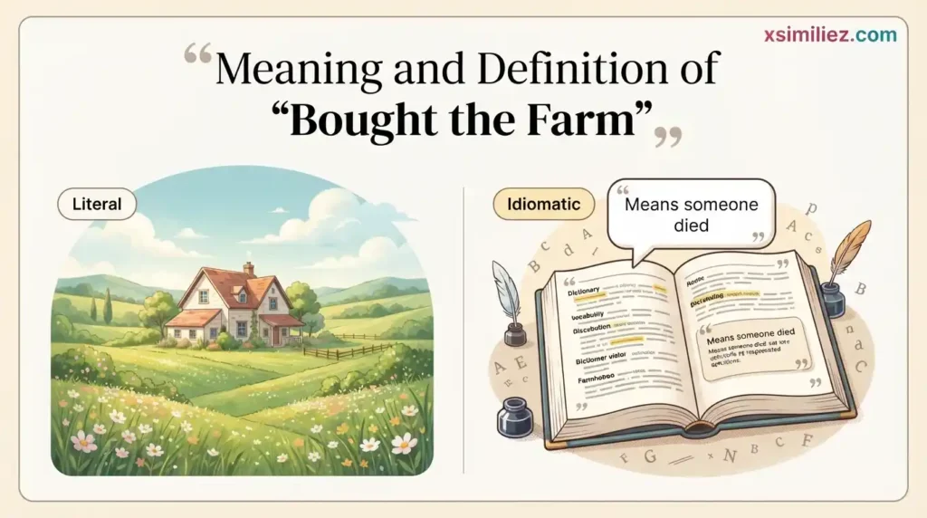 Meaning and Definition of "Bought the Farm"