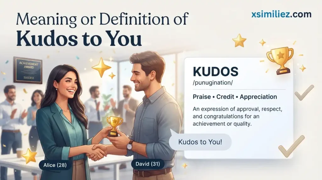 Meaning and Definition of Kudos to You