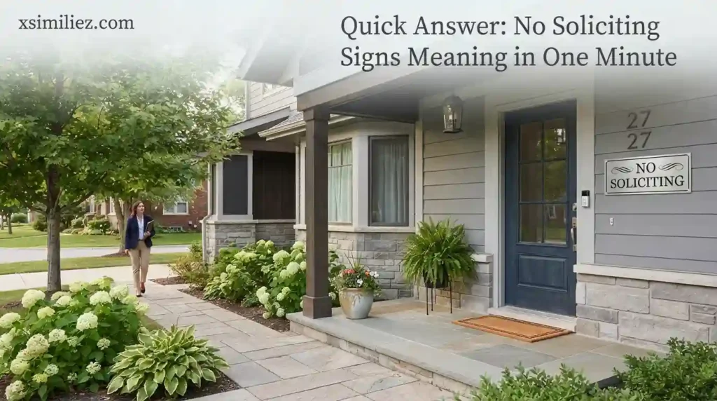 Quick Answer: No Soliciting Signs Meaning in One Minute