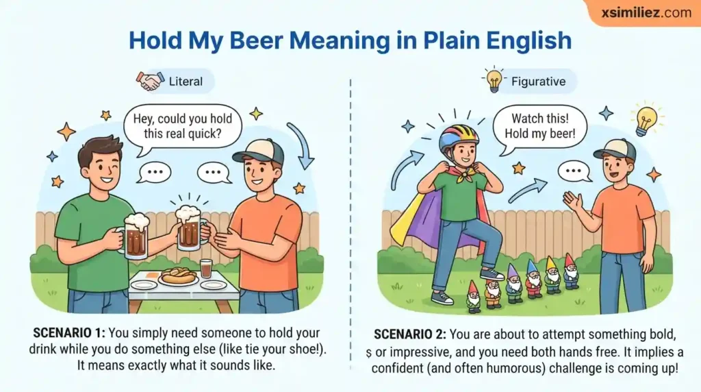 Hold My Beer Meaning in Plain English