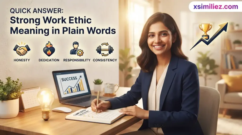 Quick Answer: Strong Work Ethic Meaning in Plain Words