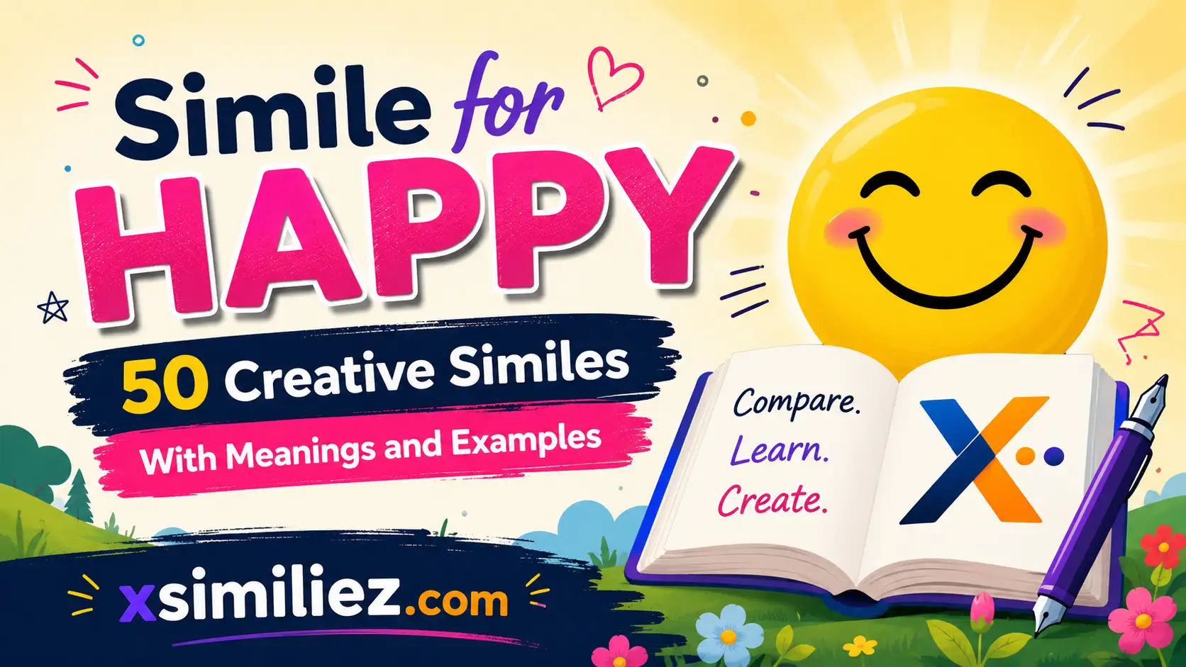 simile for happy